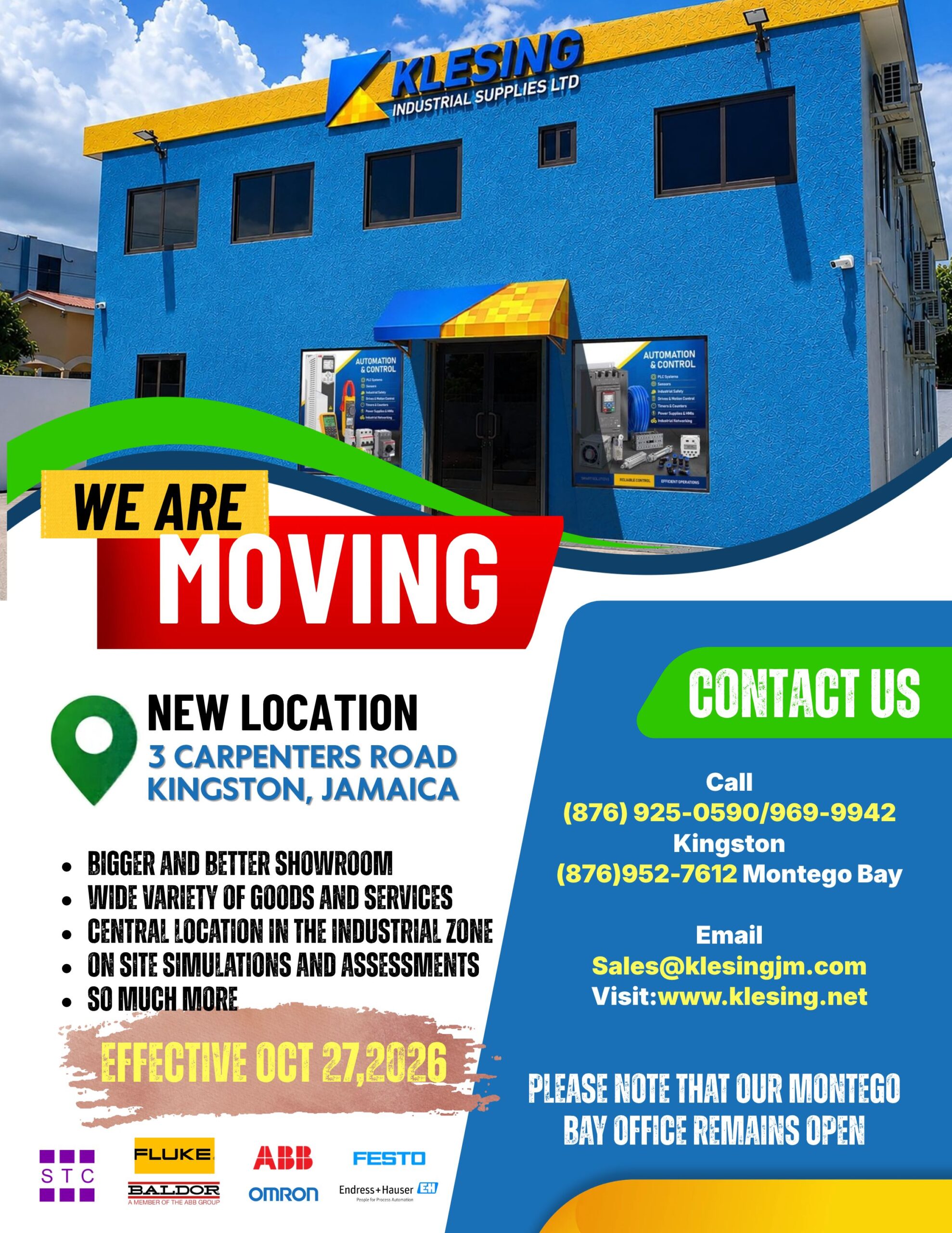 Klesing Industrial Supplies Relocation Flyer